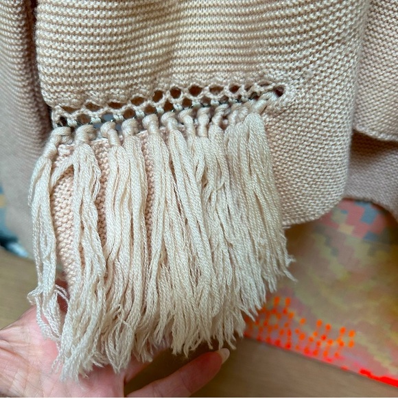 RAMY BROOK Kelly Sweater Blush Pink Pullover Fringe 100% Merino Wool - Picture 8 of 10